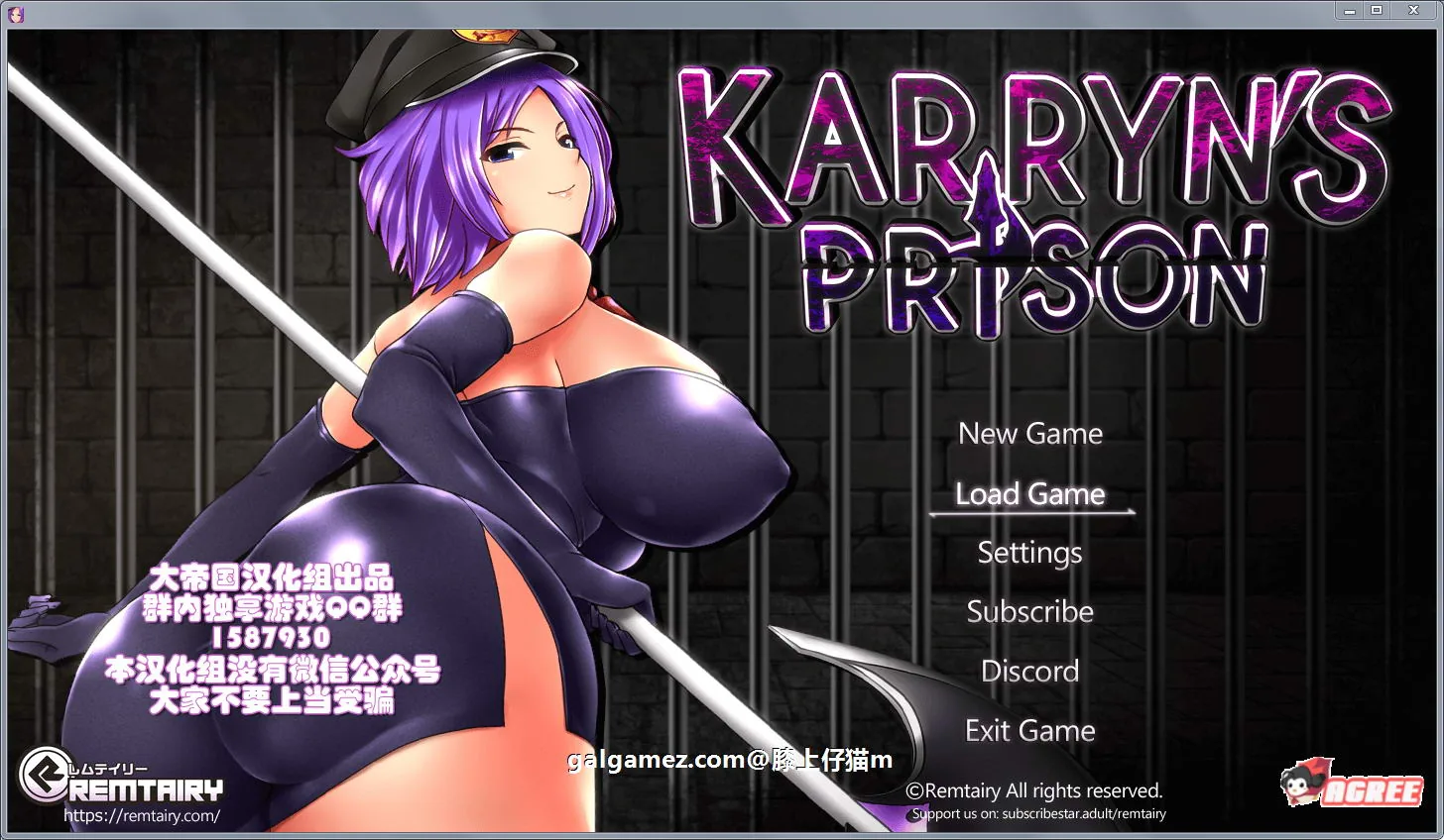 【日式RPG/汉化/动态】 Karryn\'s Prison 卡琳·监狱长 0.6L 精翻汉化无码版+存档 【新汉化/600M】 畅玩游戏 预览第1张-XACG动漫资源社——中文ACG动漫游戏社区 【日式RPG/汉化/动态】 Karryn\'s Prison 卡琳·监狱长 0.6L 精翻汉化无码版+存档 【新汉化/600M】 畅玩游戏 预览第1张