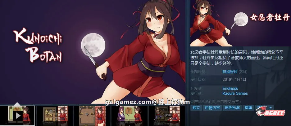 女忍者牡丹！ARPG/中文/步兵/官方中文步兵版+全CG存档 [动态H战斗/450MB] 〔日文名〕