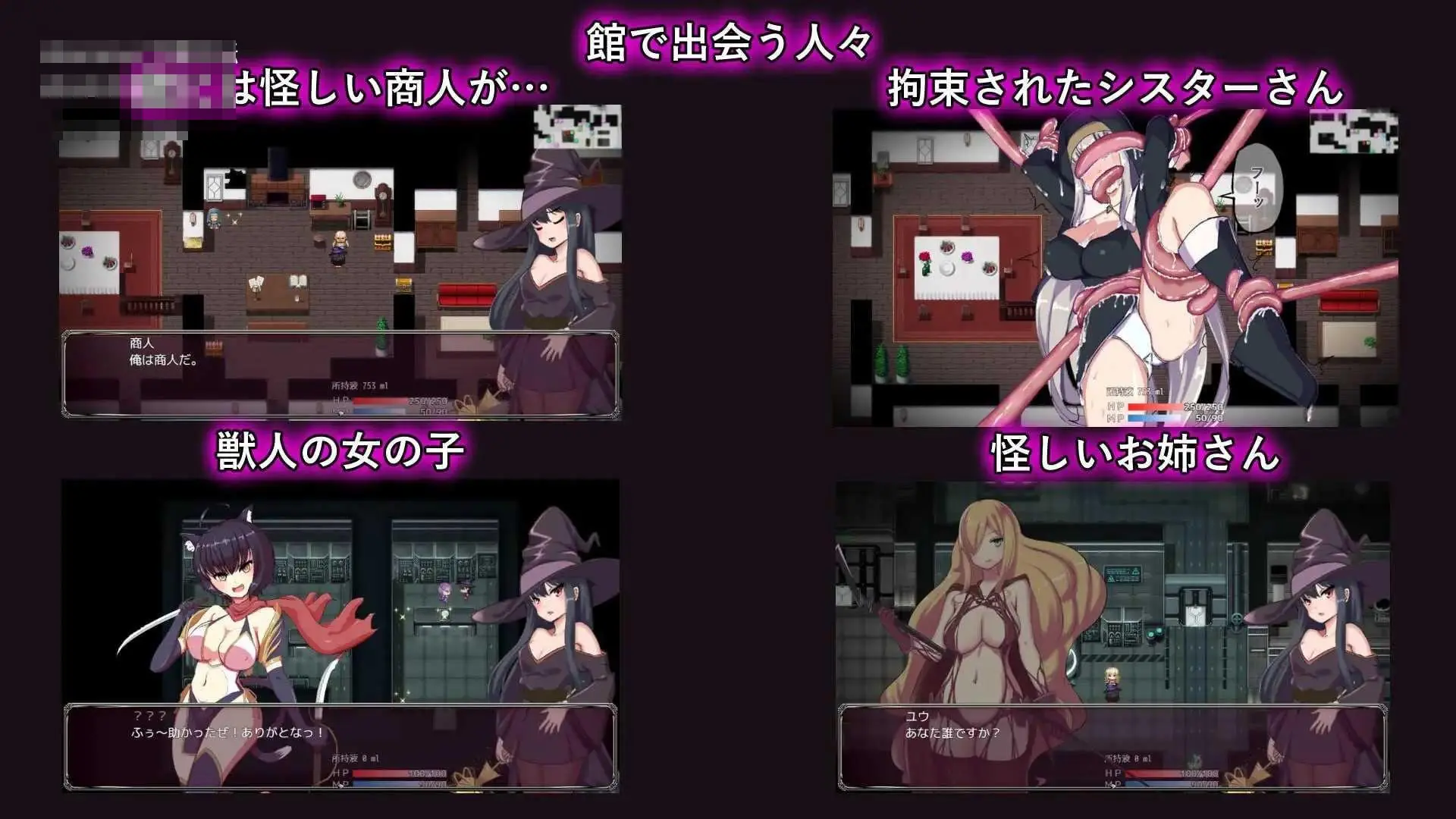 《淫魔と丸呑みの洋館／淫魔与丸吞的洋馆》游戏资料封面