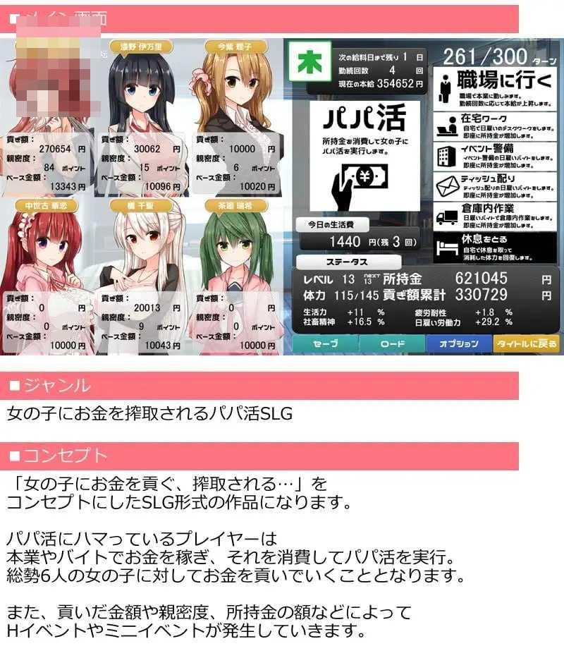 全员女主角都瞄准了你的钱包！～赚钱供奉女孩子的“爸爸活”SLG～ 〔AI汉化〕【pc】〔864m〕【SLG】〔FM/百度云〕