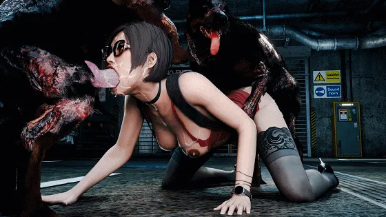 [3D/无修/CV] 性感黑丝女神丧尸犬前后夹击侵犯中出：艾达王+伊芙+灵蝶+黑百合+艾玛 Waosart 8月新作 [2.9G/WY/FM]