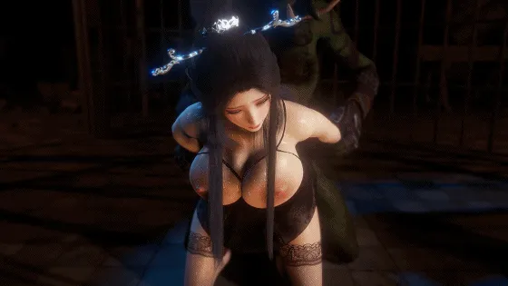 [3.6G/FM/WY] fengying：陆雪琪 兽人地牢 下 性感黑丝御姐沦为兽人肉便器 〔3D/NTR/VAM〕