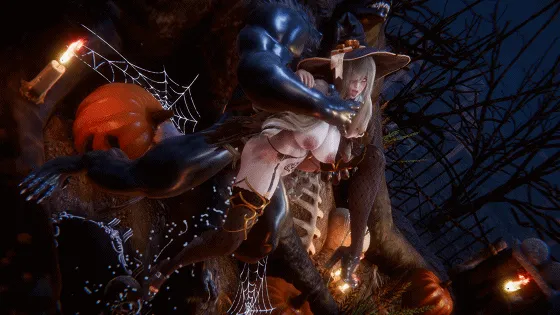 [3D/无修/CV] Elarbaby：D-19 魔女 巨乳黑丝御姐狼人大屌后入爆肏 [1.9G/FM/WY]