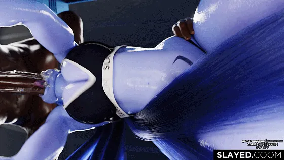 [3D/无修/CV] Slayed.Coom 10月新作：黑百合 性感女友被健身教练前后夹击侵犯中出 [673M/FM/WY]