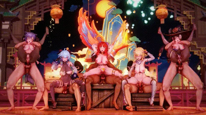 【MMD/Lanzfh/纯啪】原神NTR 海灯节乱交淫趴(差分)【1.12g/1080p/飞猫百度】
