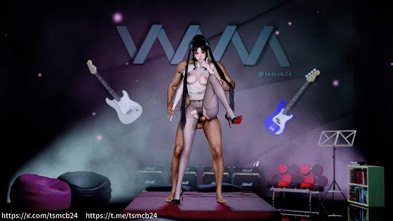 [3D/动态/VAM] 天使没翅膀：赵灵儿 比比安慕希 性感黑丝双马尾少女M腿骑乘后入中出 [1.6G/FM/WY]