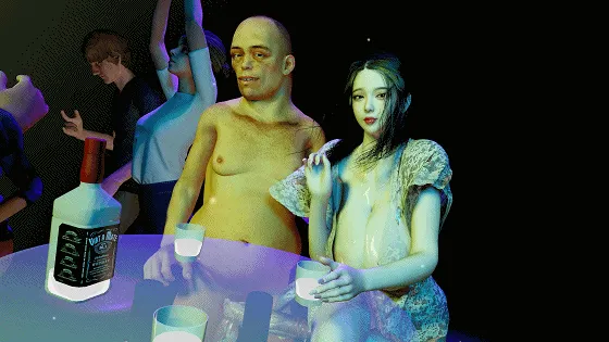 [3D/夫目前犯/NTR] 牛头人爱好者：妻心后传-艾沫沫-酒吧NTR 性感御姐在男友面前被侵犯中出 [3.5G/FM/WY]