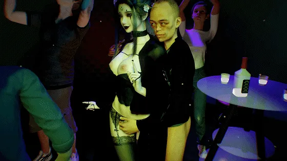 牛头人爱好者：四妹酒吧NTR（性感黑丝女友在男友面前被侵犯中出）[3D/夫目前犯/NTR] [1.9G/FM/WY]
