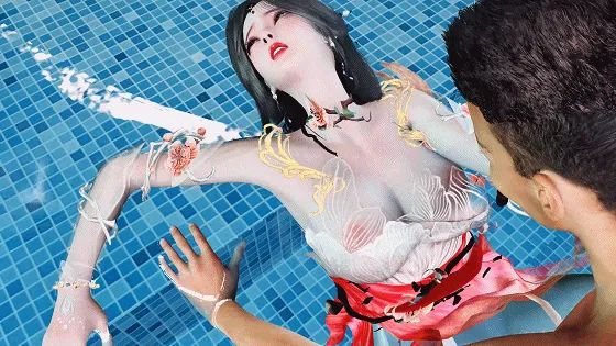 [3D/隐奸/NTR] 牛头人爱好者：古装女友-女帝-泳池NTR 性感女友在泳池内被猥琐男人侵犯中出 [中字] [6.6G/FM/WY]