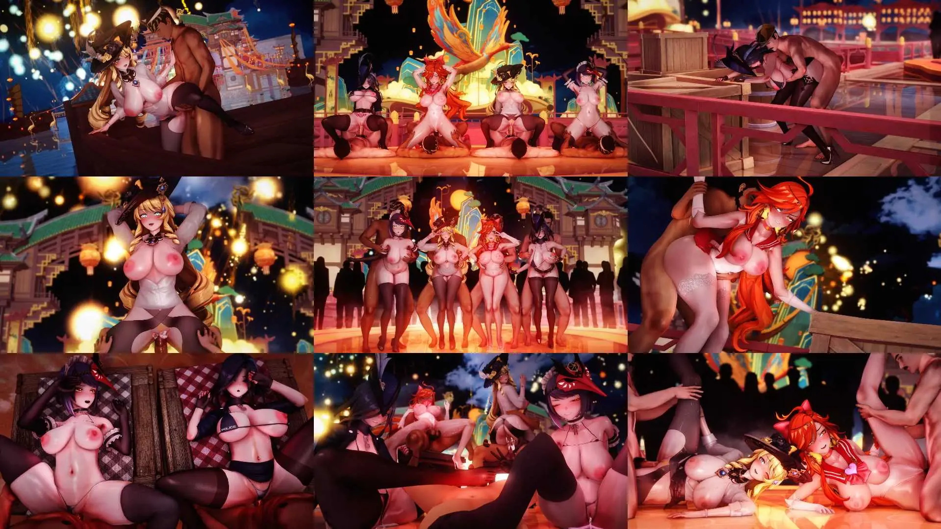 3D 崩坏昔涟和万圣节幽灵 lanzfh 〔236mb-7.04分钟〕 / 原神 节庆群啪宴 375mb-11.09分钟 百度