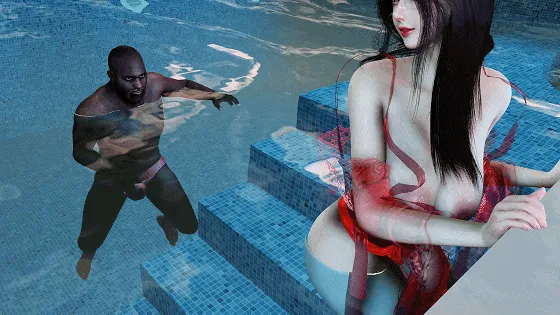 [中字/3D/隐奸/NTR] 牛头人爱好者：落榜女-泳池NTR 性感女友在泳池内被黑鬼侵犯中出 [6.3G/WY/FM]