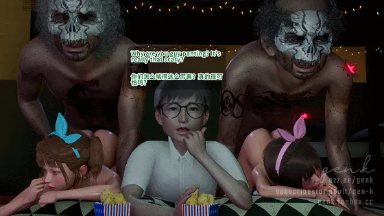 [3D/无修/NTR] GEN.K 11月新作：The White Skull-白骷髅 迷糊姐妹花被流浪汉入室侵犯中出 [中字] [1.9G/FM/WY]