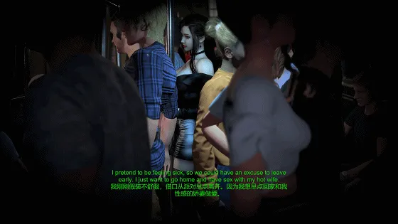 牛头人爱好者：春姑-地铁NTR 性感黑丝人妻在丈夫面前被电车痴汉侵犯中出 [中字] [2.1G] (FM/WY) [3D/夫目前犯/NTR]